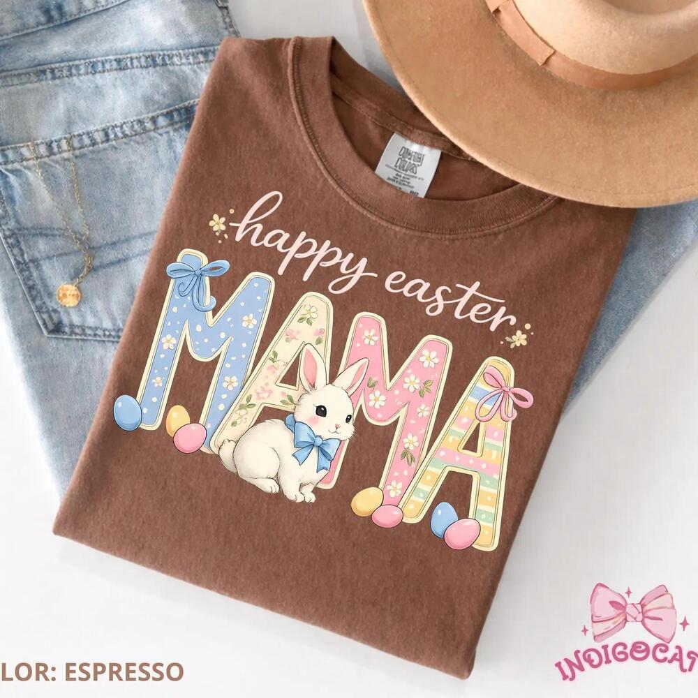 Spring Bunny Mama S Shirt Happy Easter Gift For Mom New Mothers Day Shirt